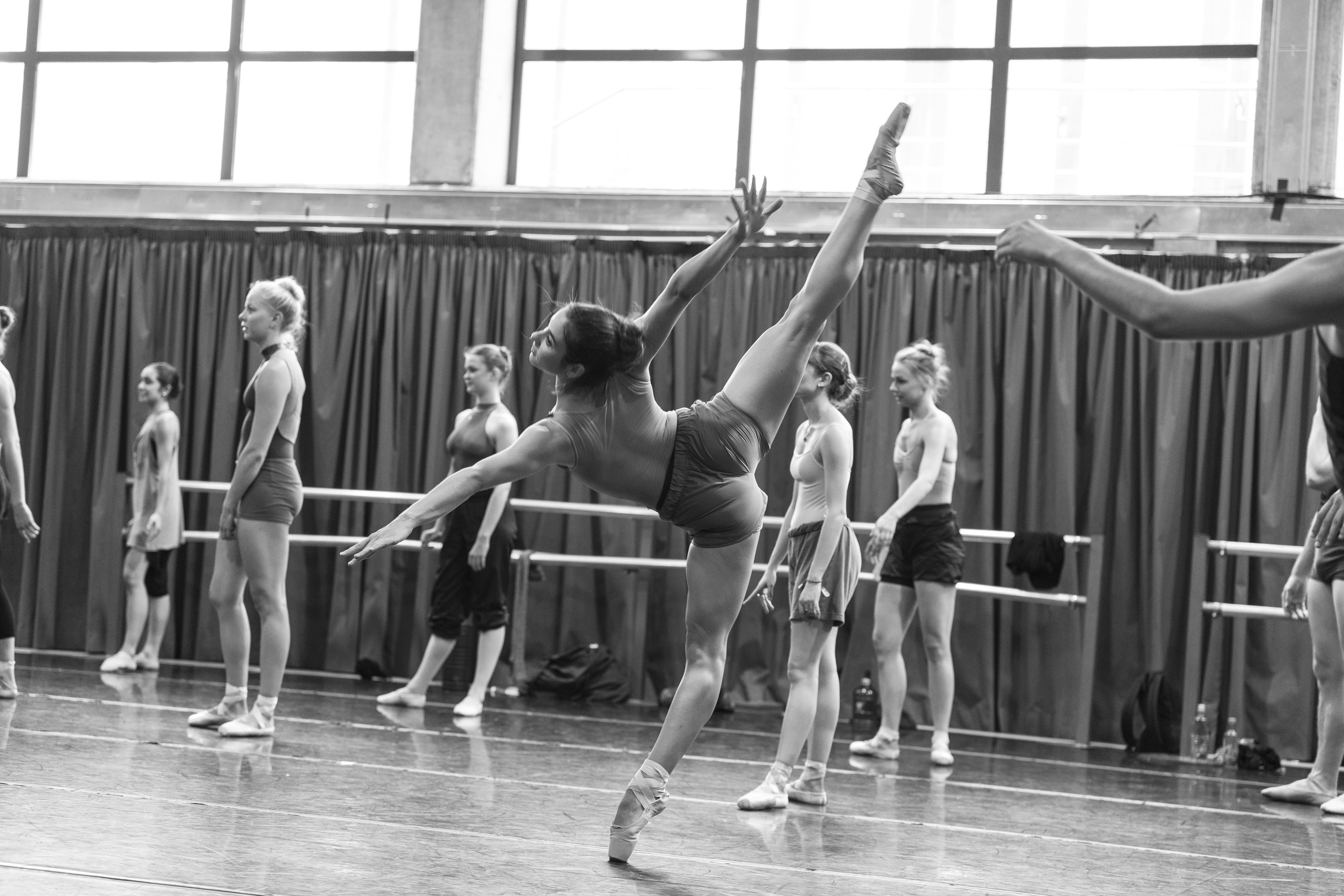 Dancers working during an ART of ballet intensive